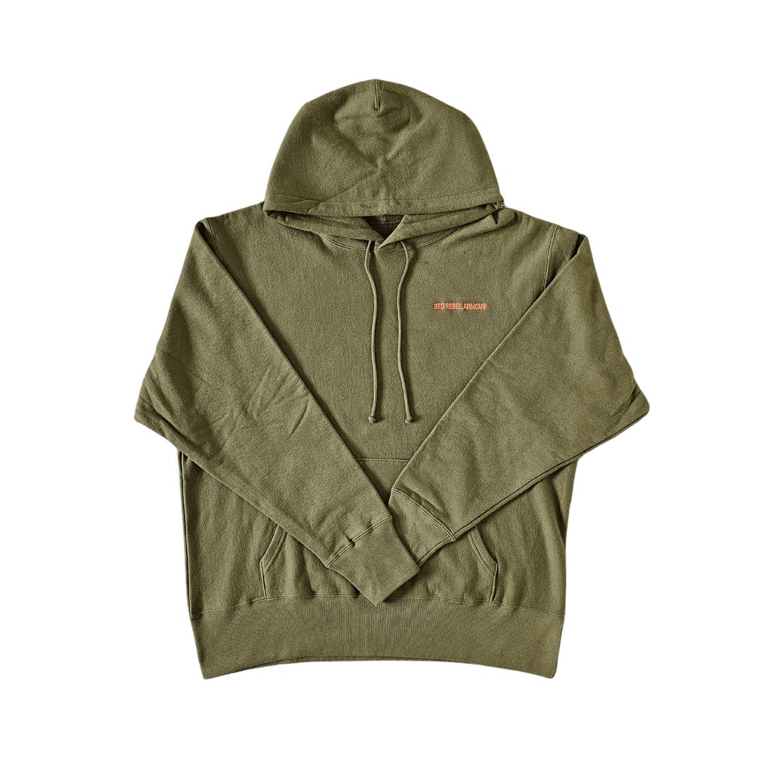 Olive Green Fitted Hoodie