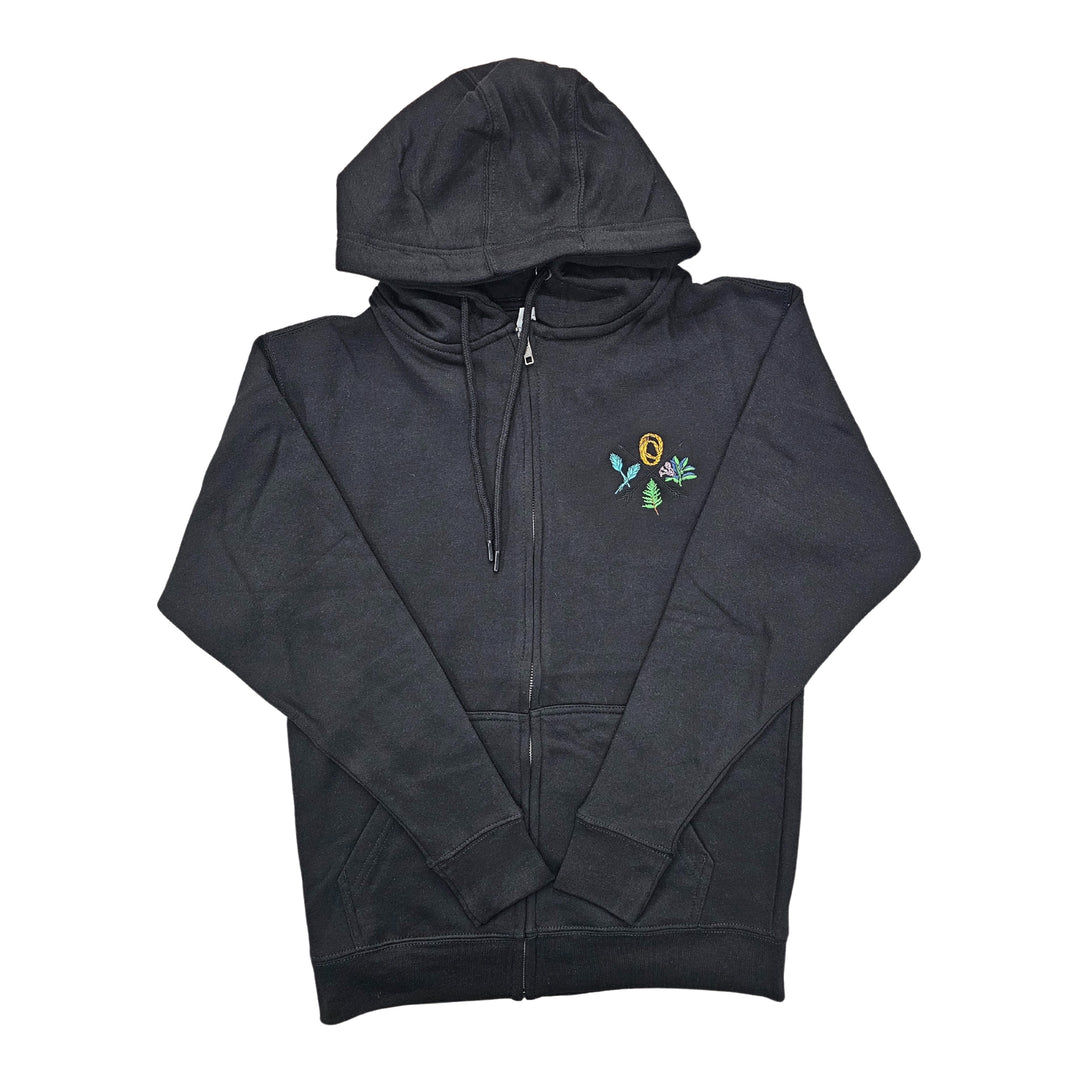 Protection Path Emboidered Zip-Up Hoodie