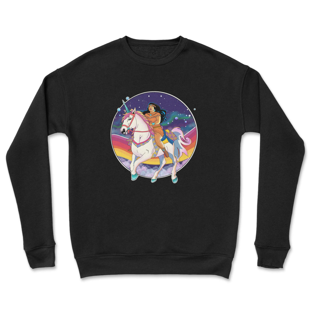 Rainbow Unicorn Woman Crewneck