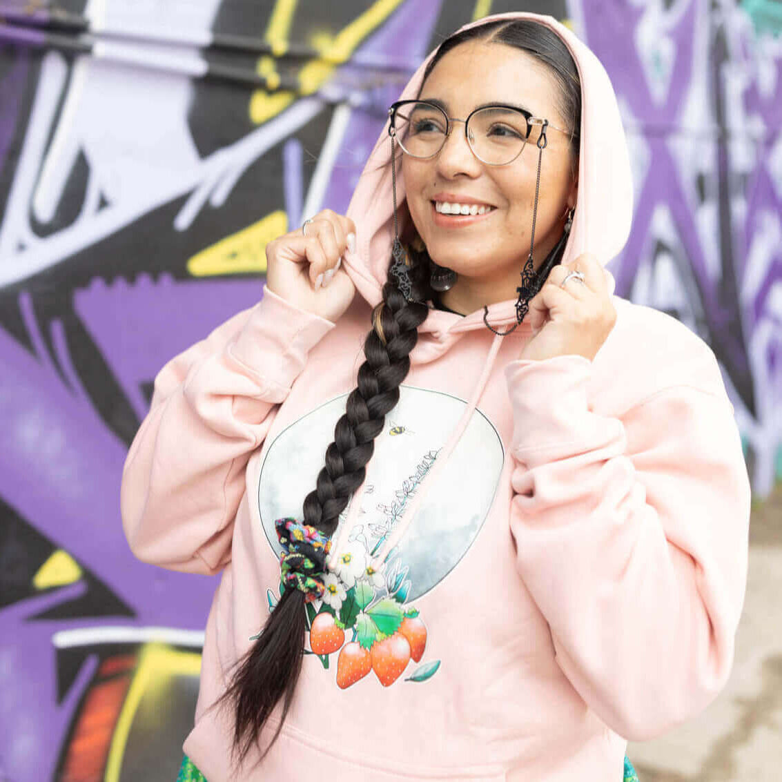 Strawberry Sage Hoodie | Indigenous Tees and Hoodies | Made