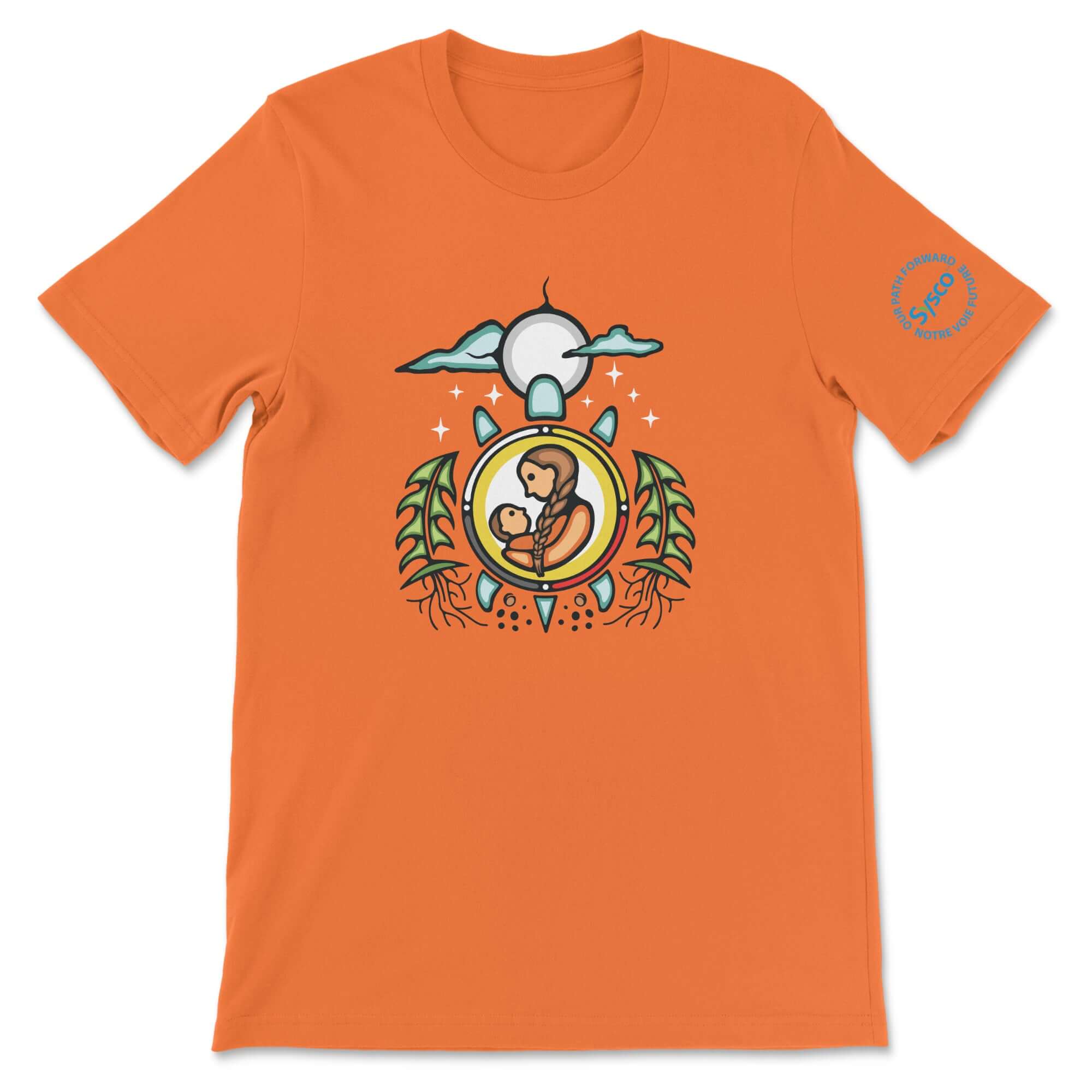 Orange shirt day design featured on a white background
