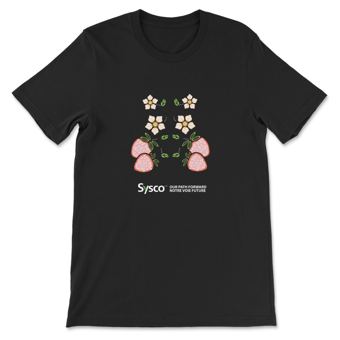 Sysco Odemin Black Tee on white background.
